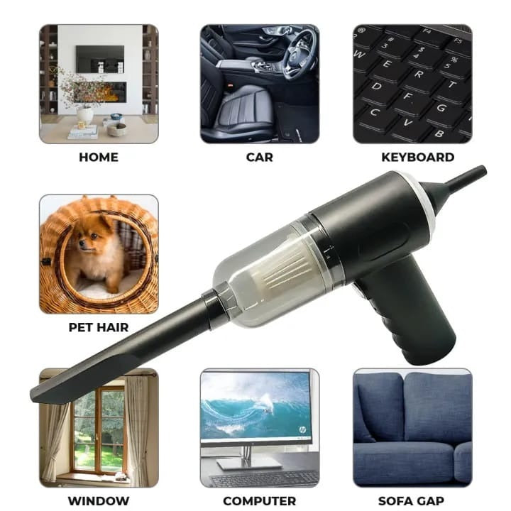 3-in-1 Portable Wireless Vacuum Cleaner AS 228 – Handheld, Powerful Suction for Car, Home, Office & Everyday Quick Cleaning